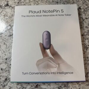 Plaud NotePin S AI Voice Recorder 64GB 112 Languages Wearable Purple NEW